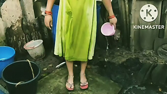 Desi Aunty In A Village Bath With Outdoor Sex And Fingering